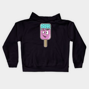 Funny Ice Pop Ice Cream Face Kids Hoodie